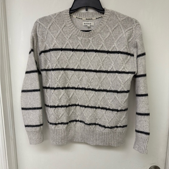 BearPaw Cream and Gray Crew Neck Sweater Size L - Picture 3 of 7
